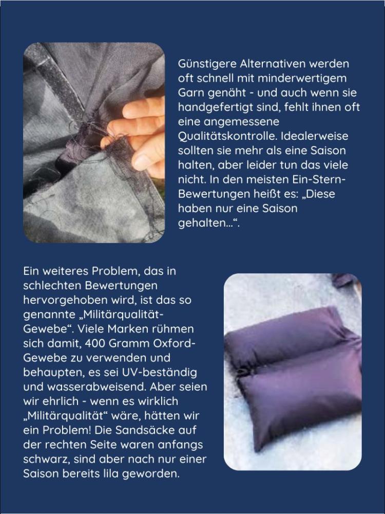 Günstige Sandsack-Alternativen zu Baser Sandsäcken