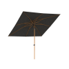 Baser Supreme Push Sonnenschirm 250x250 cm, Anthrazit & Holzoptik