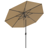 Baser Original Sonnenschirm 3 m rund mit Kurbel, Taupe