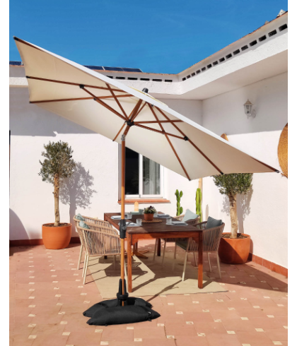Baser Supreme Sonnenschirm mit Kurbel 