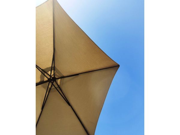 Baser Original Sonnenschirm 3 m rund mit Kurbel, Taupe