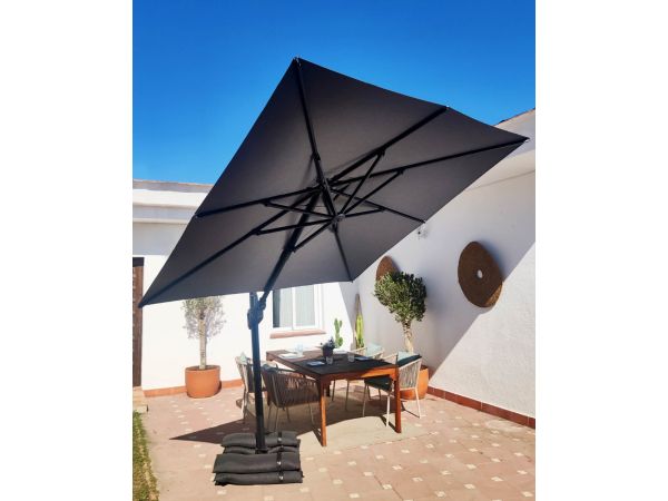 Baser Supreme Ampelschirm 250x250 cm, Taupe